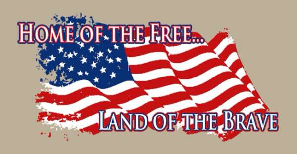 Home of the Free Patriotic Flag