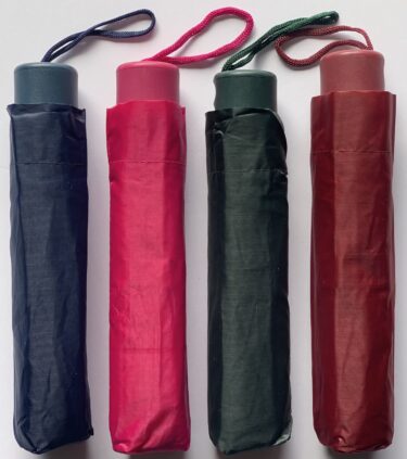 Umbrella Mini Folding * 6 Ribs  *  Asst. Solid Colors Blue, Red, Green & Orange