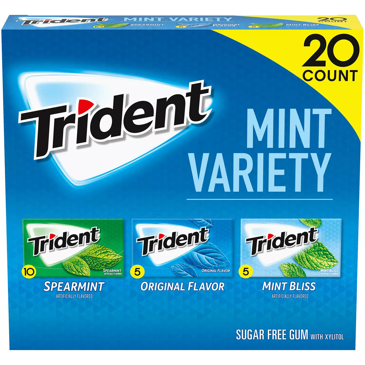Trident Mint Variety Pack Sugar Free Gum (14 pieces, 20 pks.)