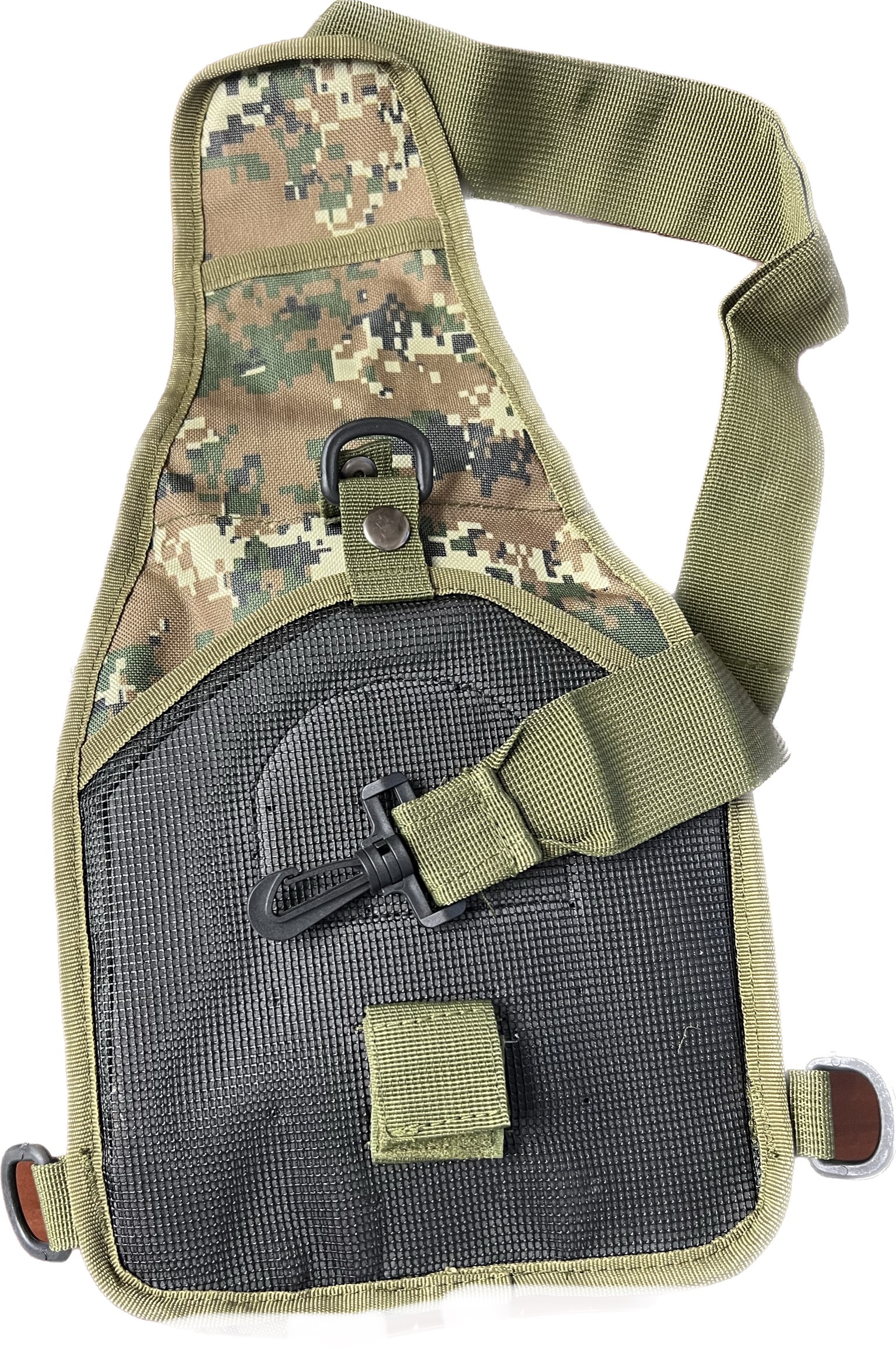 XL Messenger Bags Cross Body w/ Removeable Velcro USA Flag - Assorted Army & Camo Colors