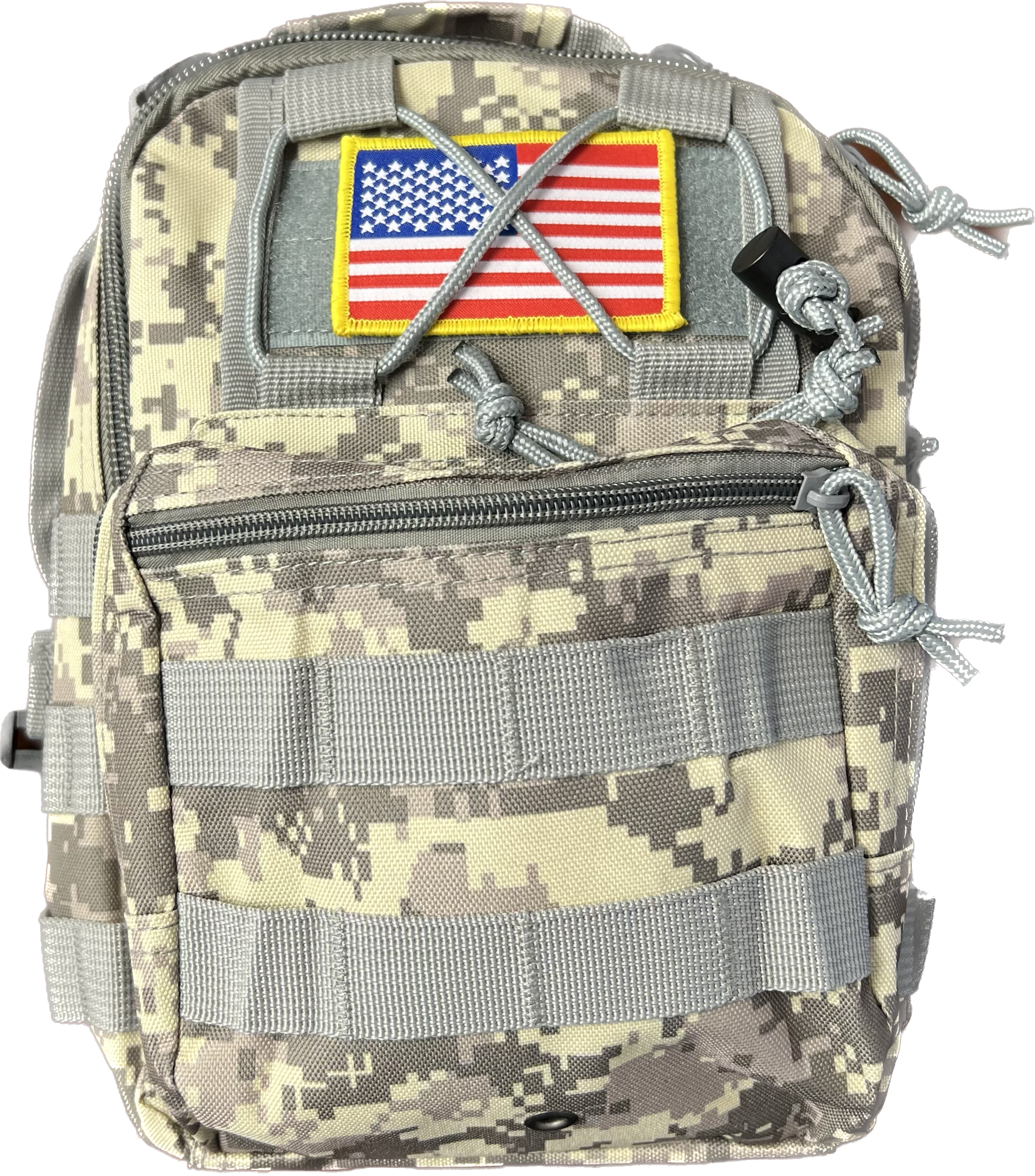 XL Messenger Bags Cross Body w/ Removeable Velcro USA Flag - Assorted Army & Camo Colors