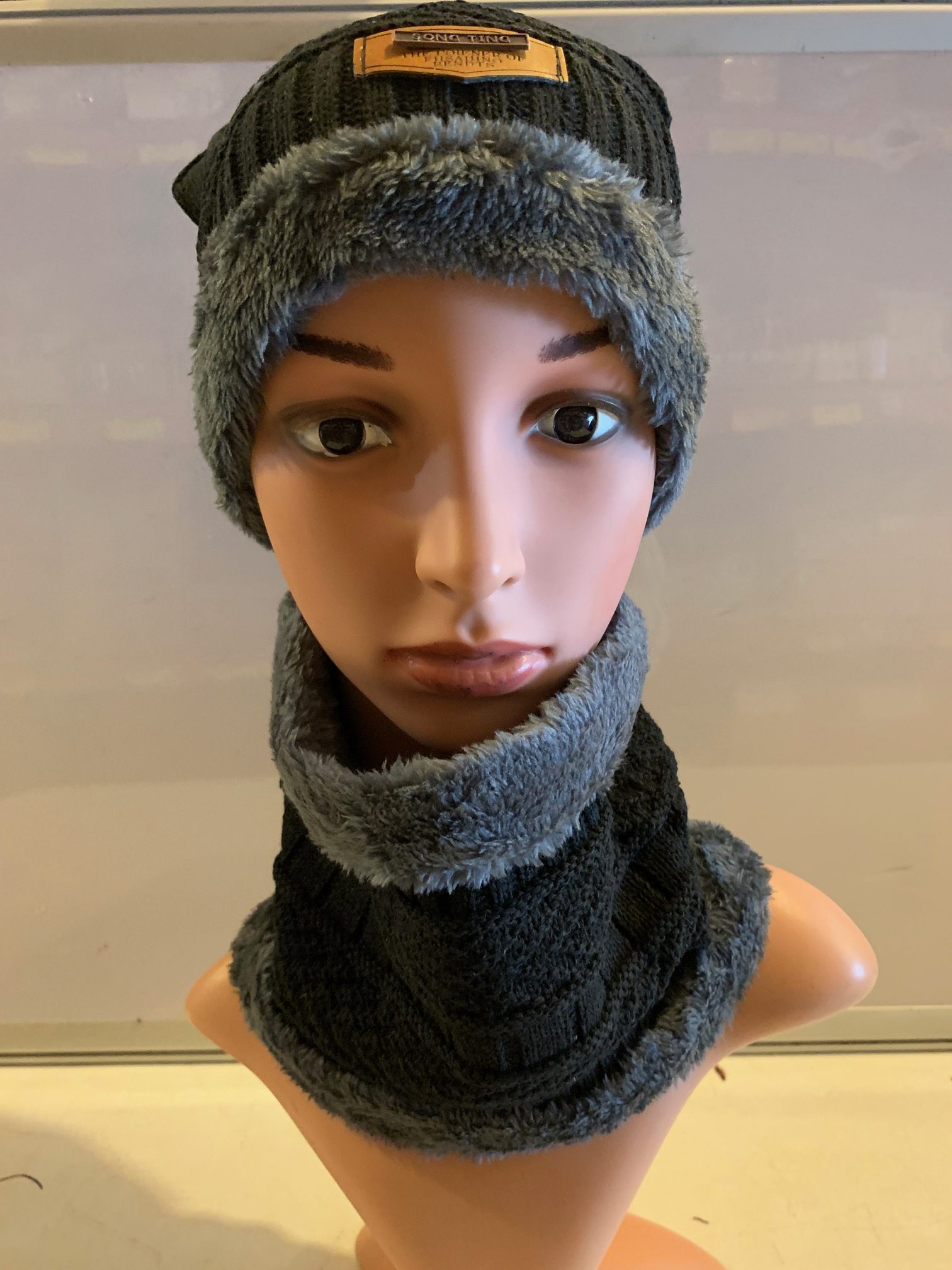 Unisex Beanies Winter Caps with Neck Warmer - 4 Assorted colors