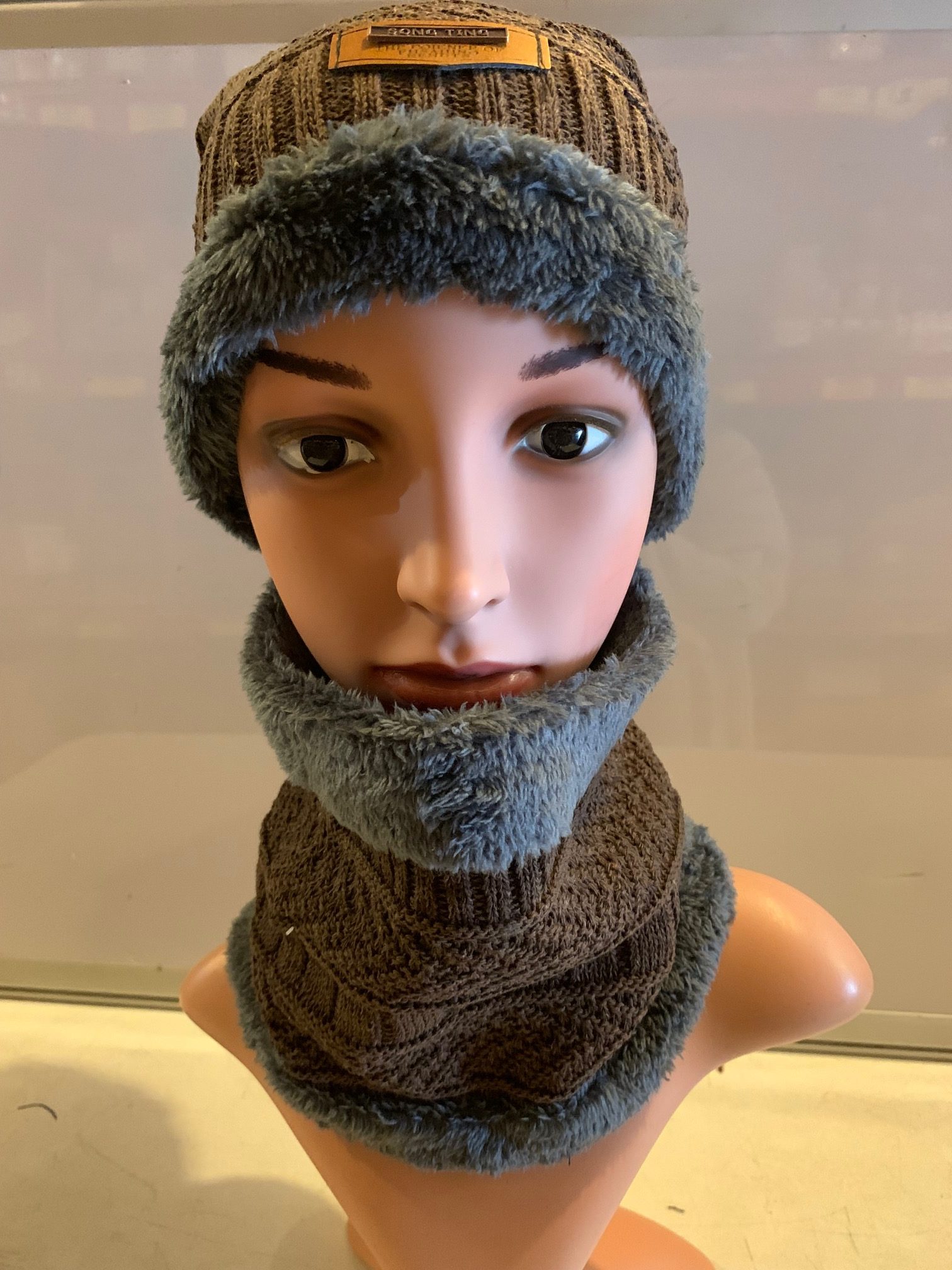Unisex Beanies Winter Caps with Neck Warmer - 4 Assorted colors