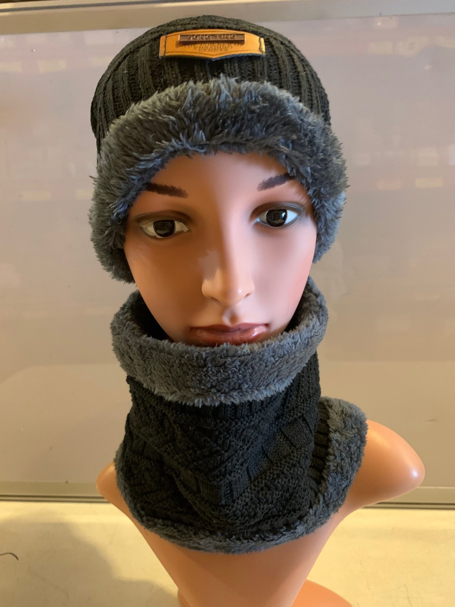 Unisex Beanies Winter Caps with Neck Warmer - 4 Assorted colors