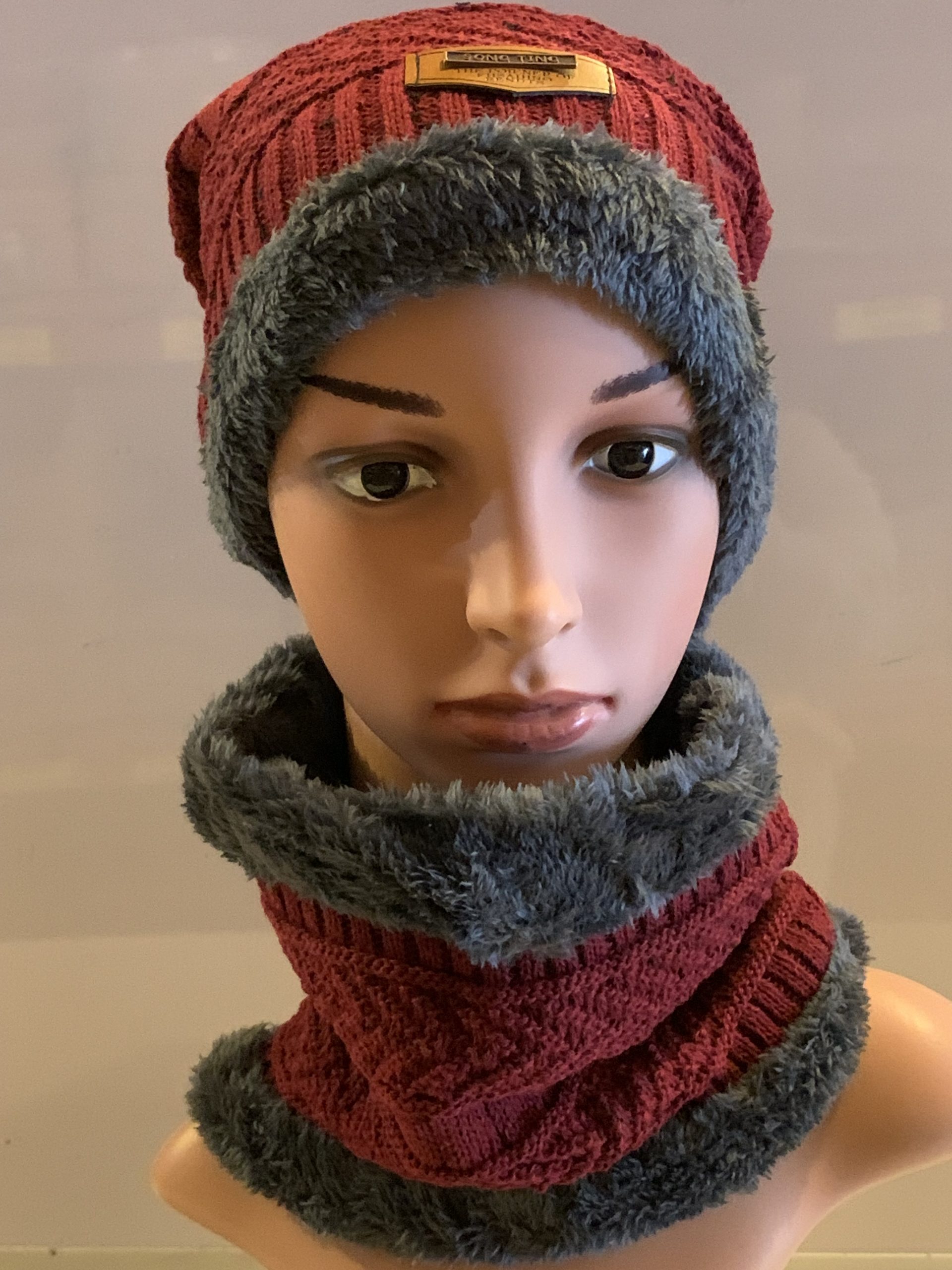 Unisex Beanies Winter Caps with Neck Warmer - 4 Assorted colors