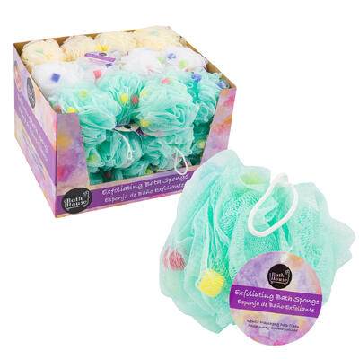 Bath Puff - 3 Assorted Colors
