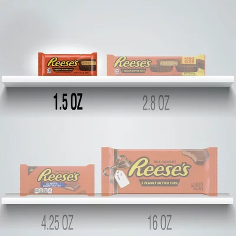 REESE'S Milk Chocolate Peanut Butter Cups Candy, Bulk Valentine'S Day, Packs (1.