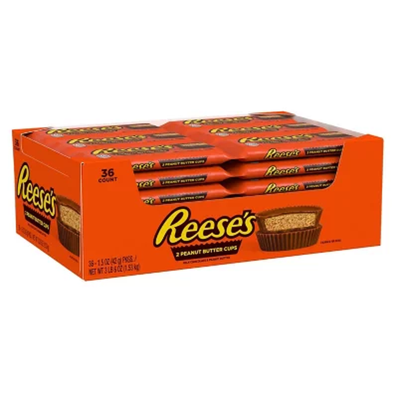 REESE'S Milk Chocolate Peanut Butter Cups Candy, Bulk Valentine'S Day, Packs (1.