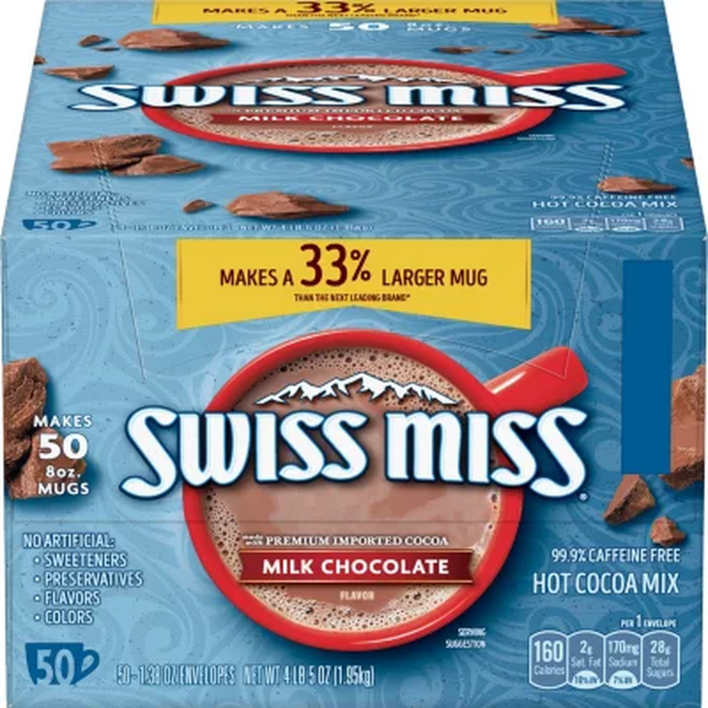 Swiss Miss Milk Chocolate Hot Cocoa Mix Packets (50 Ct.)